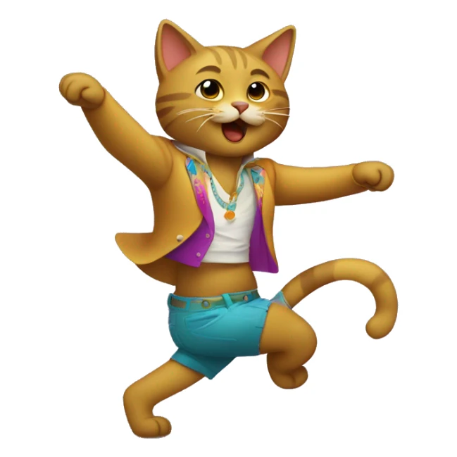 Gato bailando disco sticker