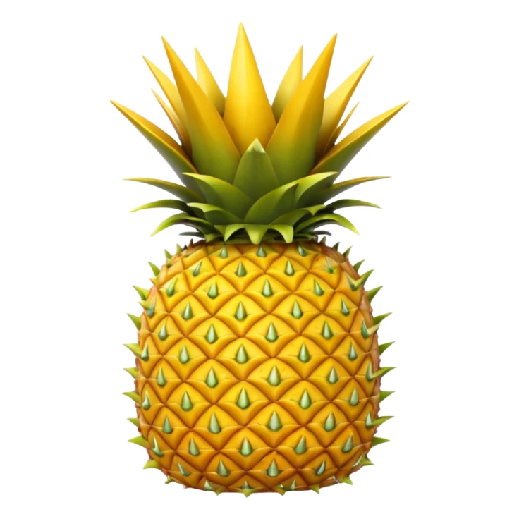 pineapple, emoji style, similar to orangutan face emoji style sticker