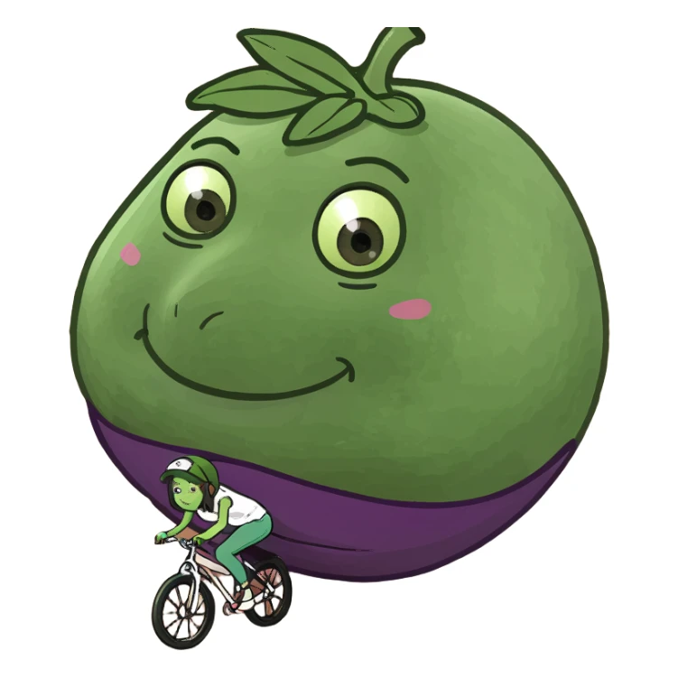 Naked girl riding eggplant  sticker