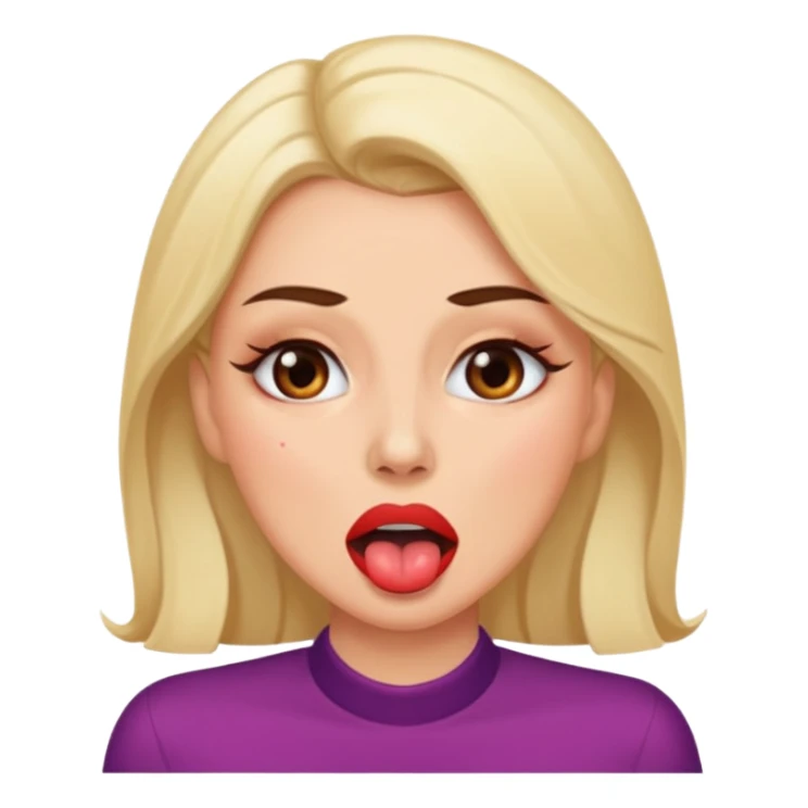 wife with beautiful makeup drools sticker