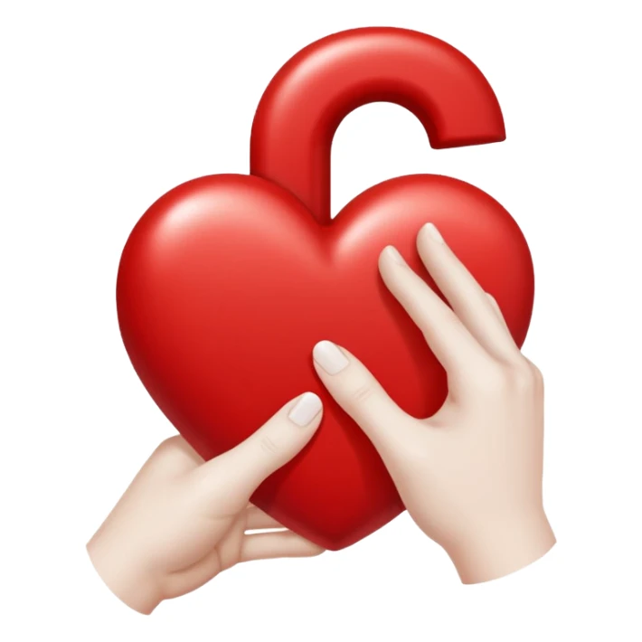 I want hand heart inside it d to be there sticker