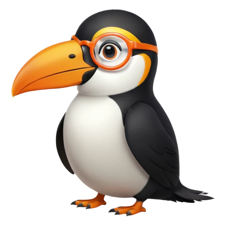 Fluriflura is a bird-like creature, most commonly described as resembling a toucan with circular orange glasses. Although, the translation states it's a penguin in the desert that goes "blah blah blah," so this implies that it's a penguin-toucan hybrid. sticker