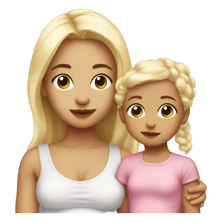 Baby and big sister blond  sticker