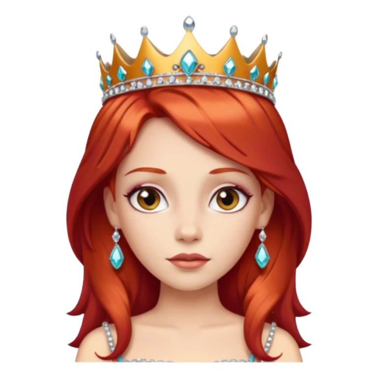 Sexy red hair princess sticker