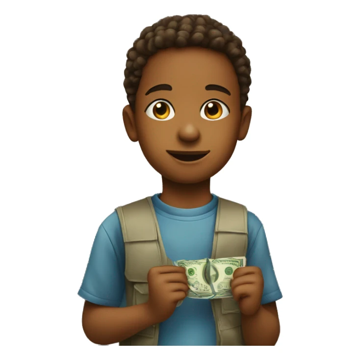 kid borrowng money from mom sticker