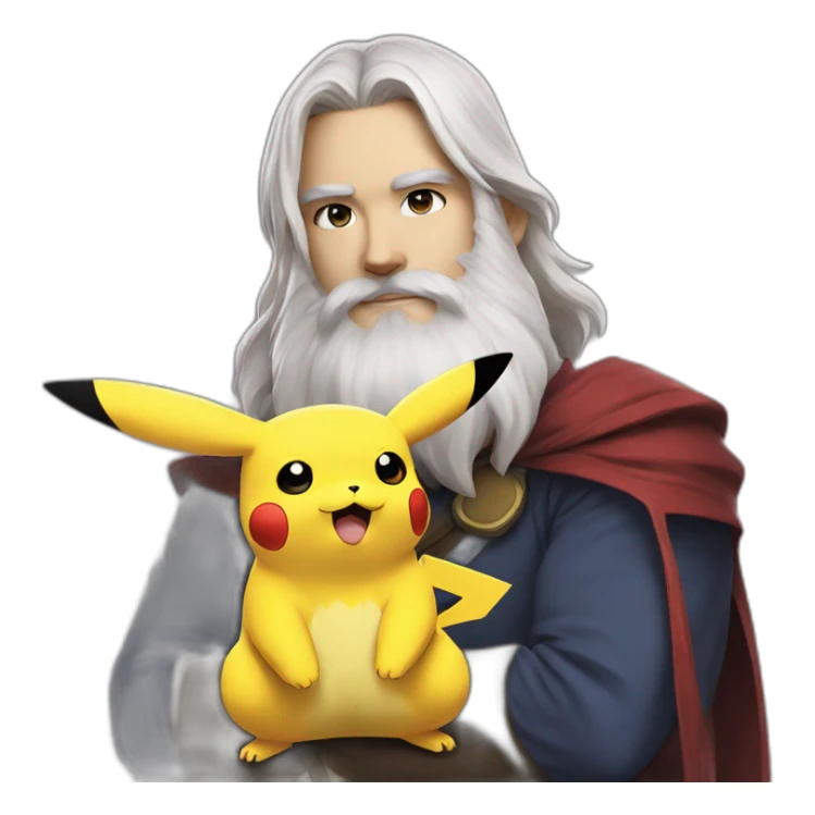 pikachu cosplay with bearded man white skin sticker
