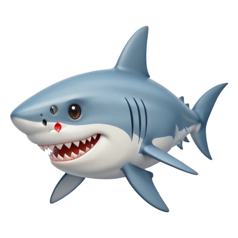 Shark with big hearts in the eyes sticker