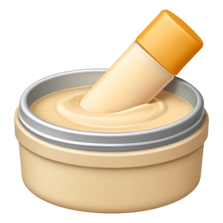 Beige tub of lip balm sticker
