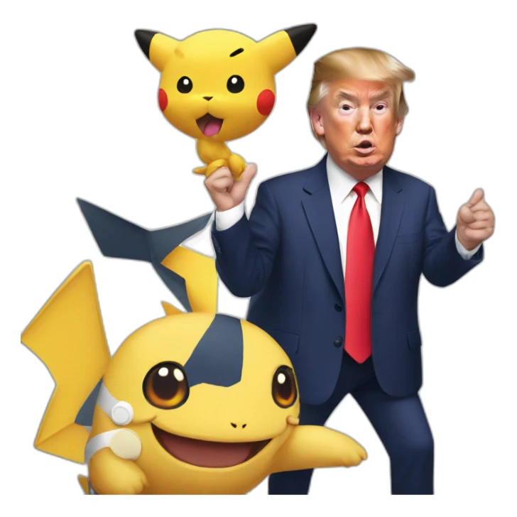 trump and pokemon sticker