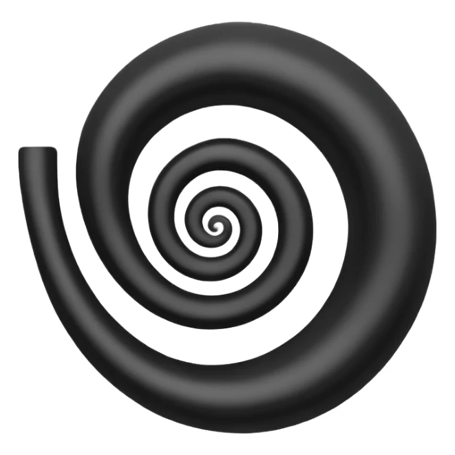 Triple arm spiral, black and white, symbol sticker