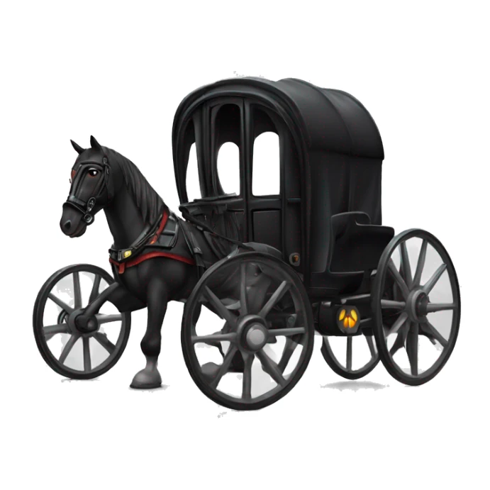 Evil Darth Vader’s 2 horse drawn 4 wheeled coach  sticker