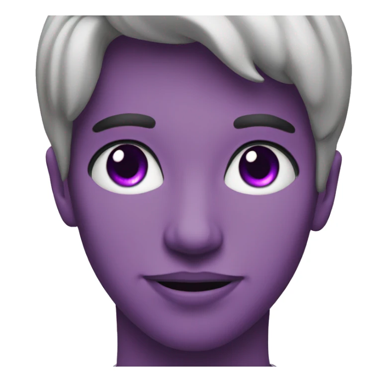 Rolling eyes with purple hearts surrounding face  sticker