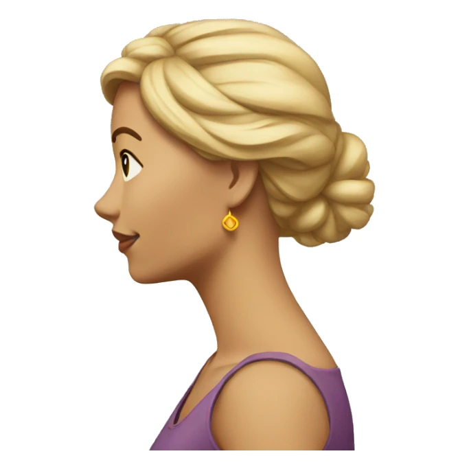 woman adult side view sticker