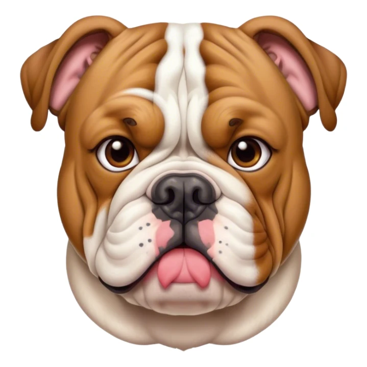 English bulldog with Donald Trump  sticker