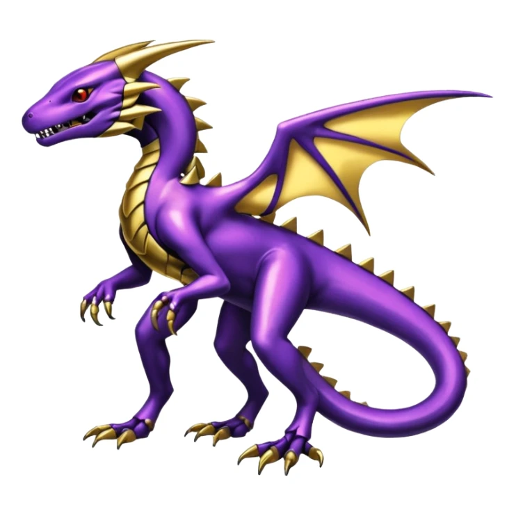 Shiny Gothic epic Salandit-Genesect-Miraidon-Fakémon-hybrid-creature (full body)  sticker