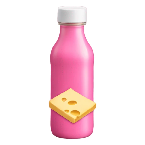 One pink hot and cheese sauce bottle sticker