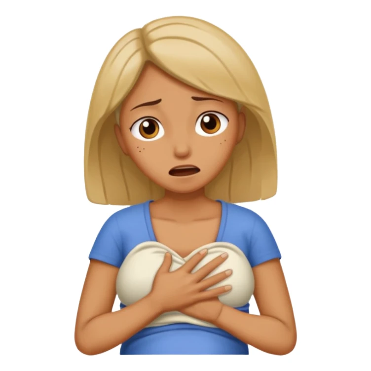 fait une femme qui se tient le ventre avec douleur sticker