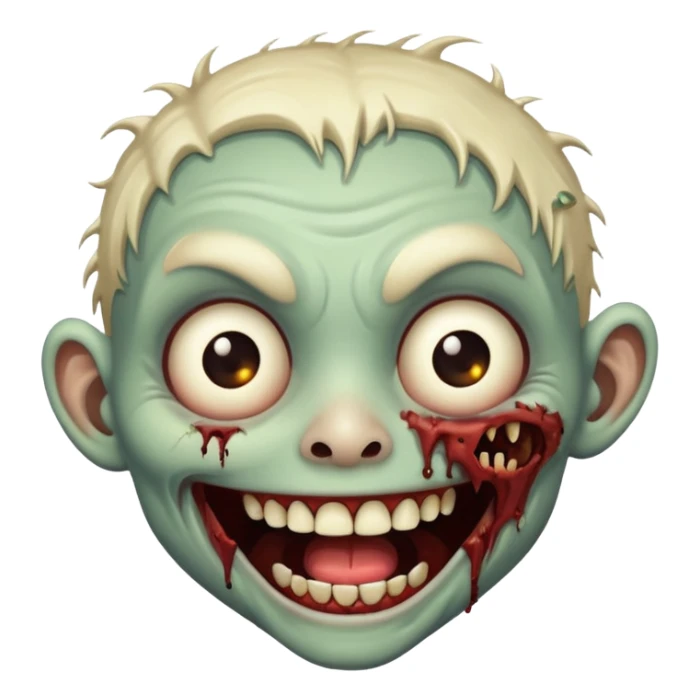 A cute and cheerful zombie is laughing hard sticker