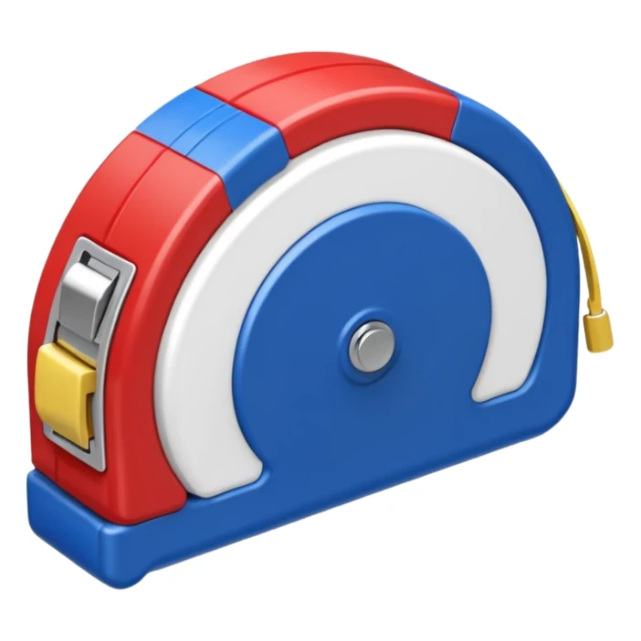 Create my a cartoon/realistic tape measure thats red white and blue sticker