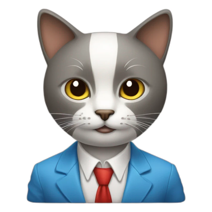 Un chat en suprer man qui joue au poker sticker