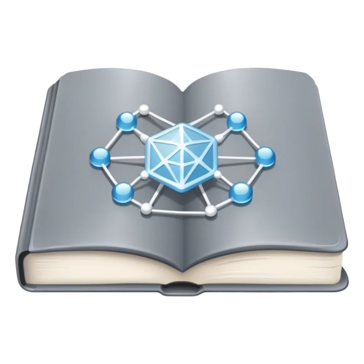 magical grey book of networking with a web sticker