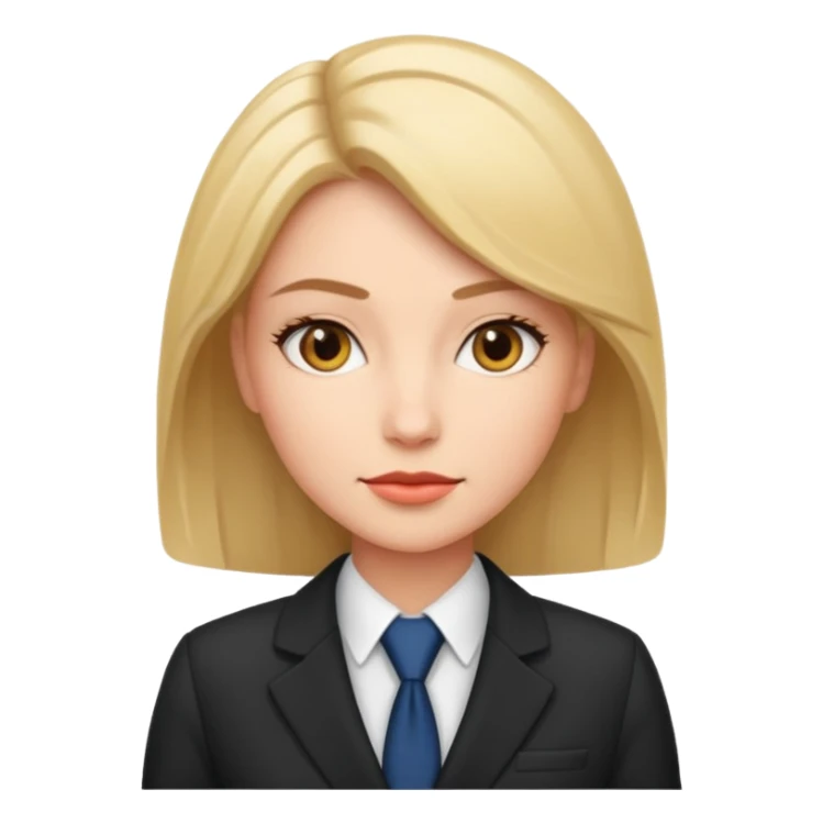 business woman realistic sticker