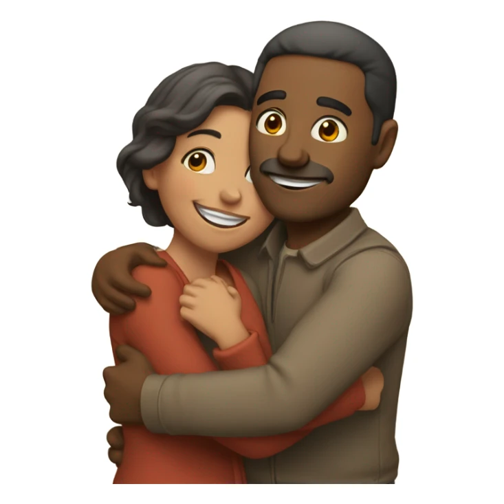 outdoor hug between man and woman  sticker