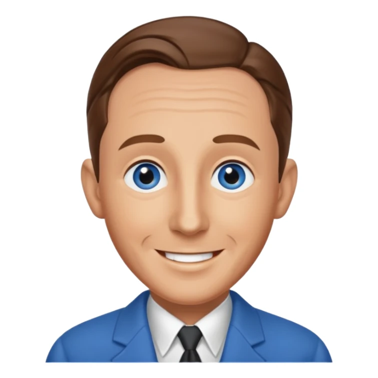 Bing Crosby with blue eyes, brown hair sticker