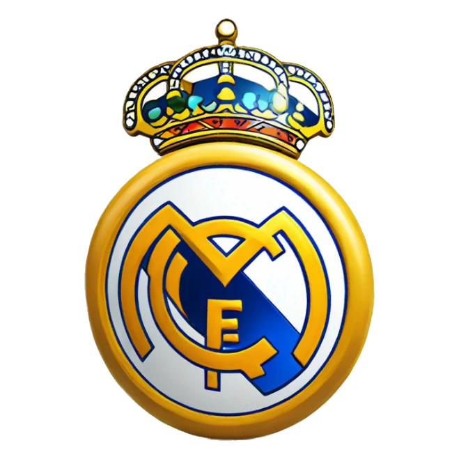 Escudo del Real Madrid en 3d con fondo transparente  sticker