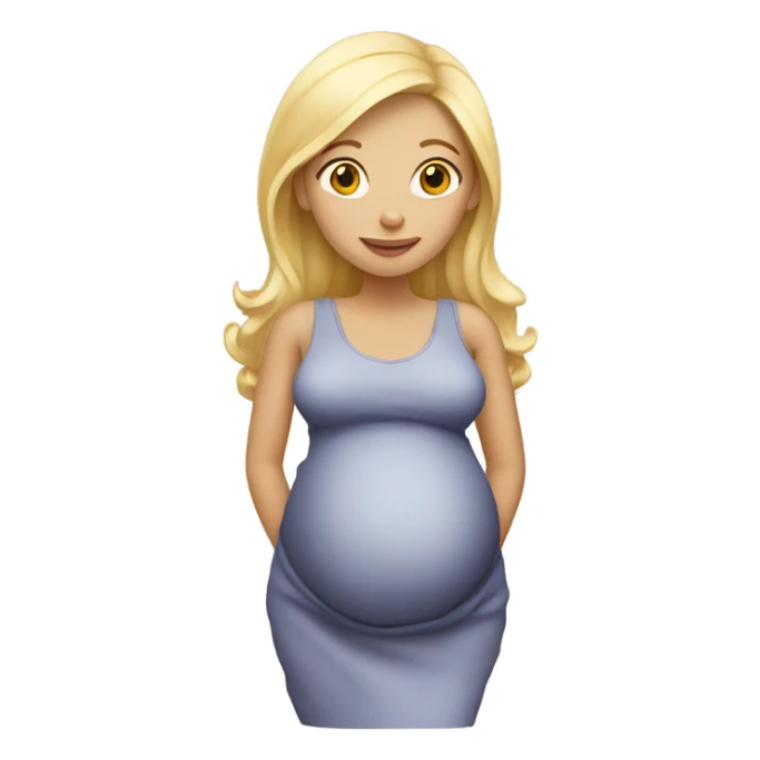Blonde pregnant woman  sticker