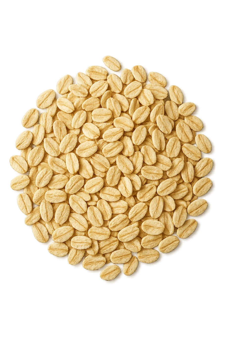 fiocchi di avena, visti dall'alto, iperrealistici 4k sticker