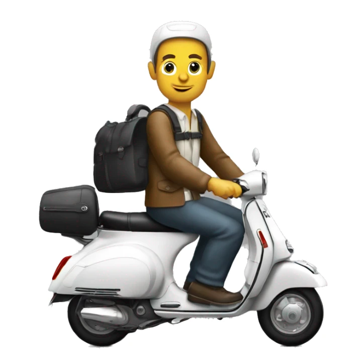 vespa rider on vesa PK sticker