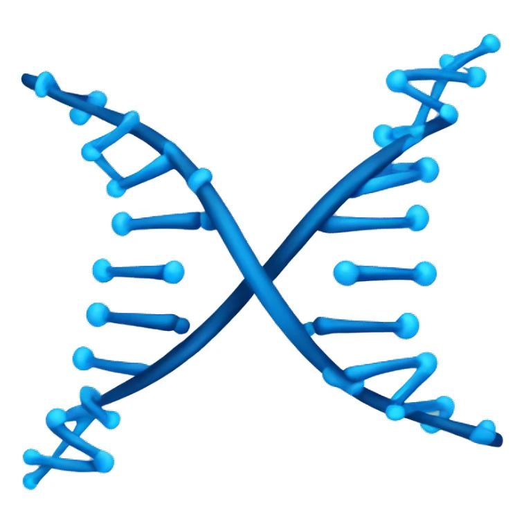 A black and blue DNA helix sticker