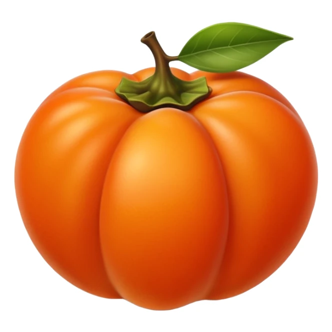 persimmon fruit smooth no parts on skin sticker