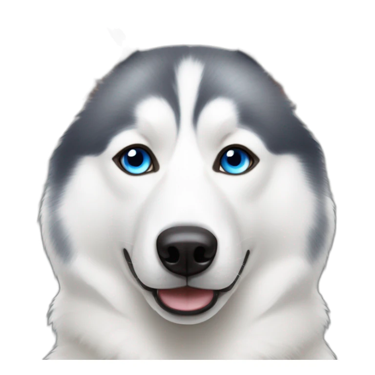 White husky with blue eye brown eye heterchromia  sticker