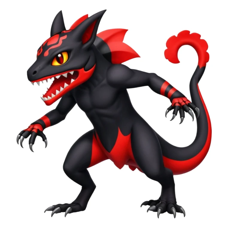 Salandit-Noibat-Litten-Hybrid with a white skull-face (Full body) sticker