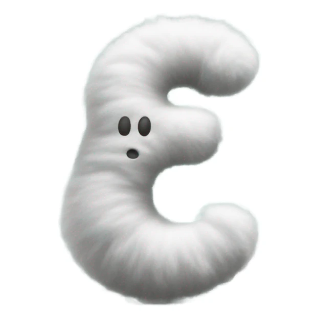 fluffy question mark sticker