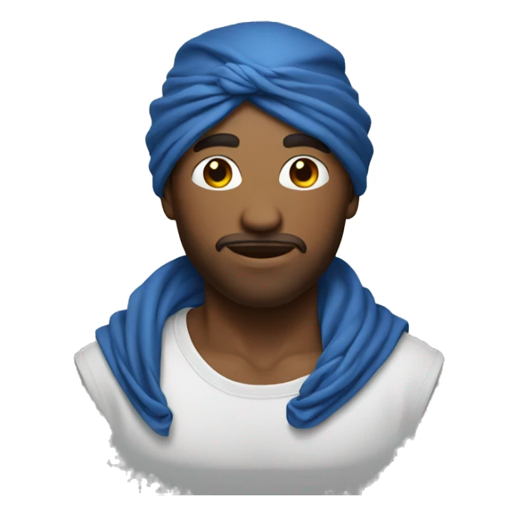 Homme avec bandana bleu sticker