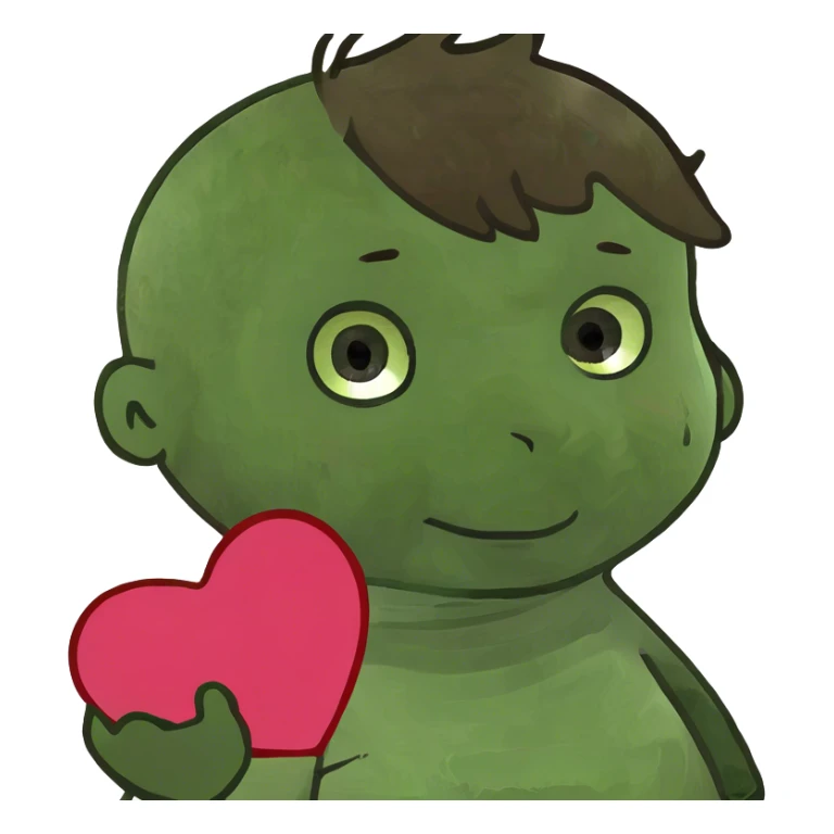 Baby boy brown hair valentines day sticker