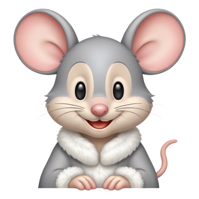 cheerful mouse character inspired by classic Disney style sticker