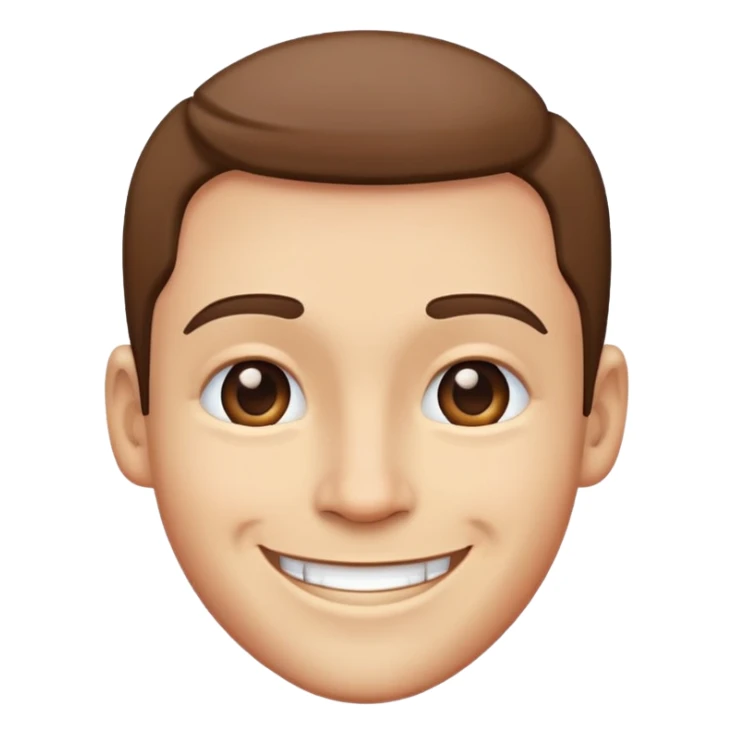 smirk on side of face sticker