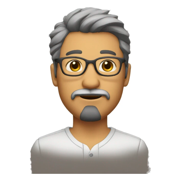 Tenned gaucho with glasses and goatee and mustache sticker