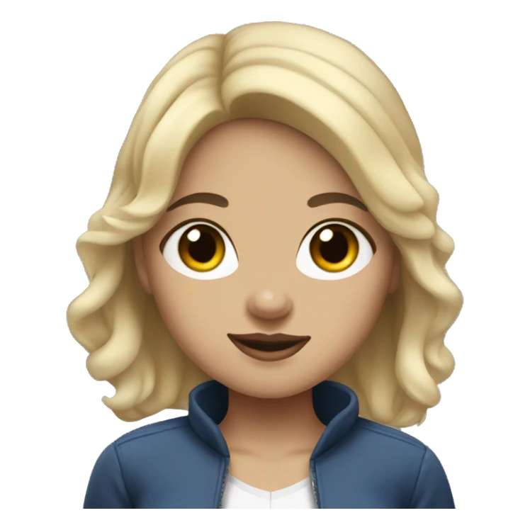 The boxer girl is light-skinned with white gloves sticker