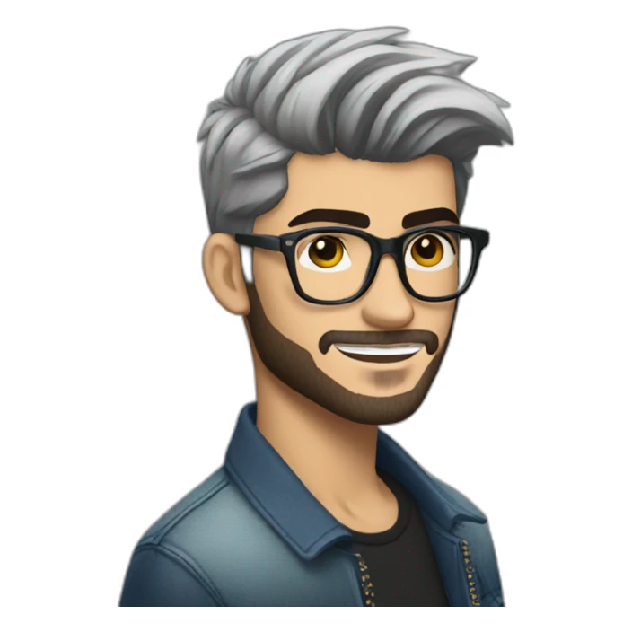 zayn malik sporting a pair of spectacles with beard sticker