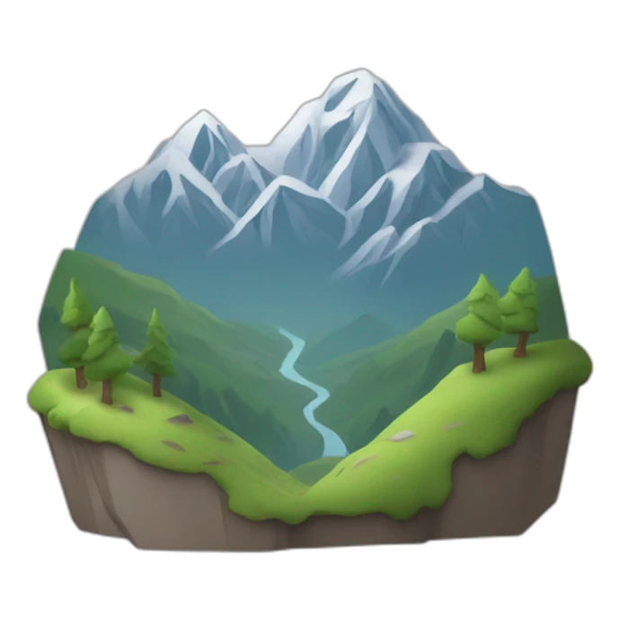 Funambule au dessus d'une montagne sticker