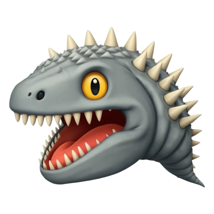 Sand worm from dune make the mouth a hole with long spiky teeth sticker