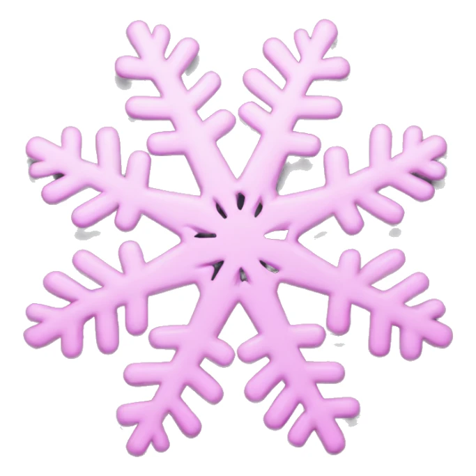 Pink snowflake sticker