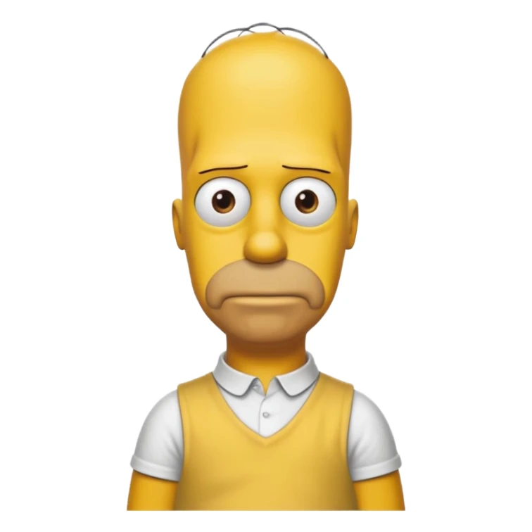 homer Simpson with dress yellow with complete yellow sticker