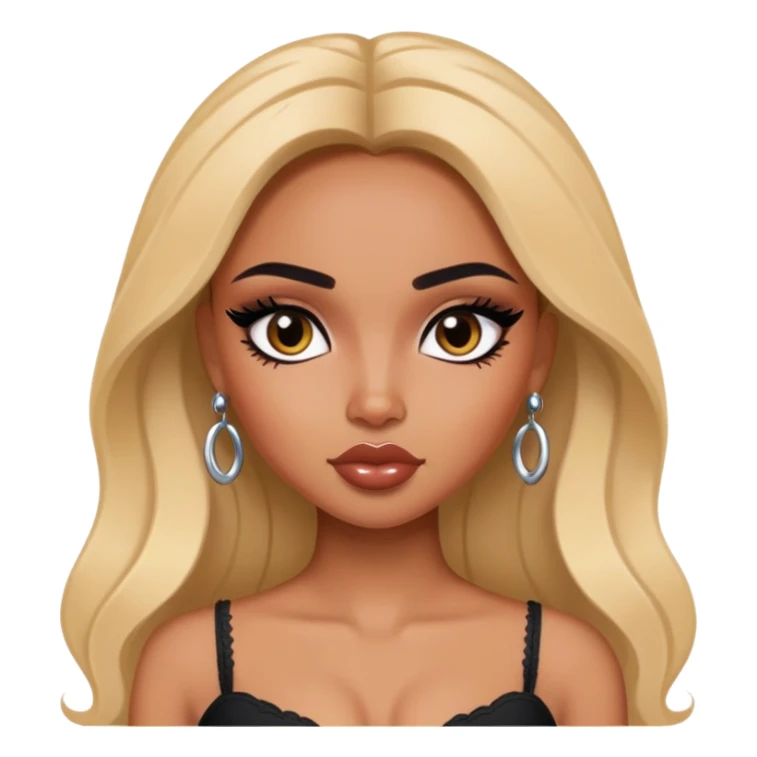 spanisj beauty standard, pretty bratz baddie, black eyeliner sticker