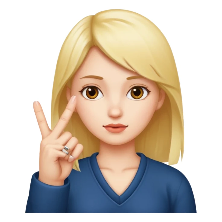 Nude girl showing his middle finge sticker